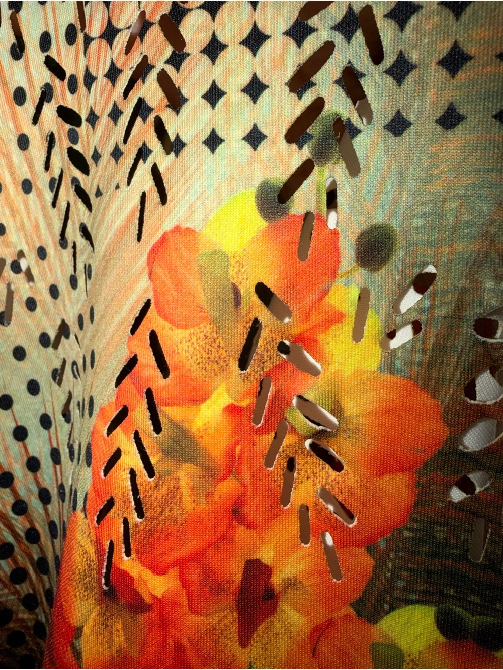 Romeo & Juliet Couture Orange Floral Midi Skirt